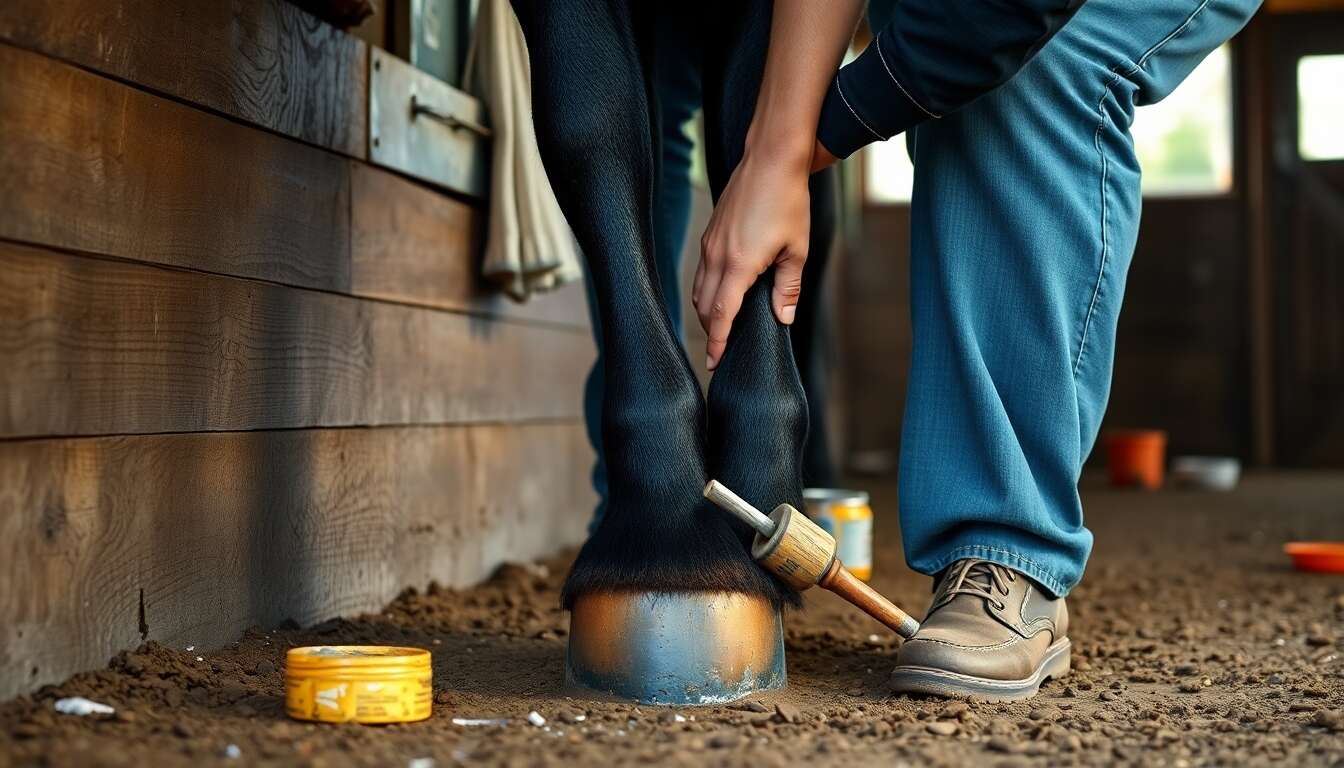 Mode d'emploi : utiliser du goudron pour sabots de cheval