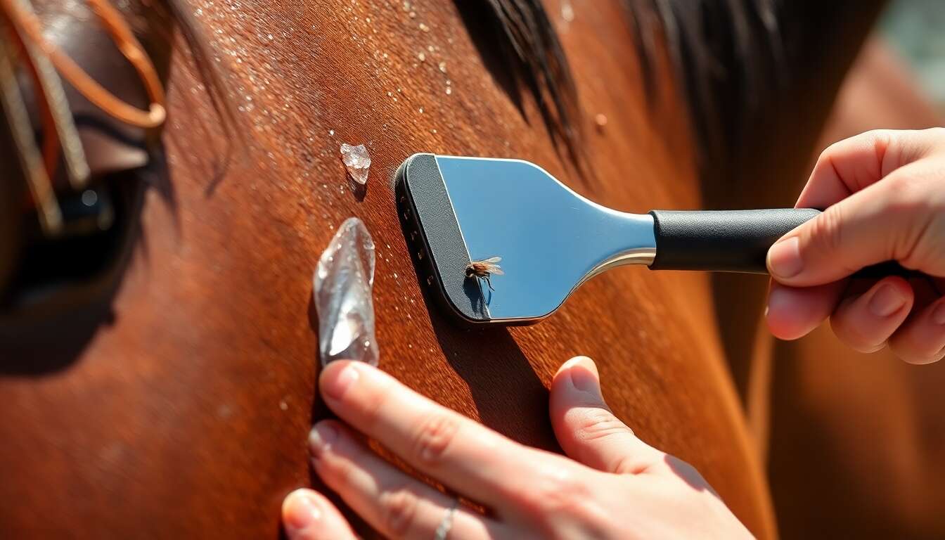 Astuce : enlever les œufs de mouches Gasterophiles des chevaux