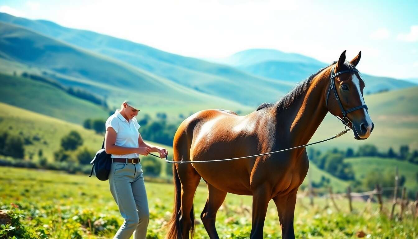 Marcher au pas avec son cheval : conseils et techniques