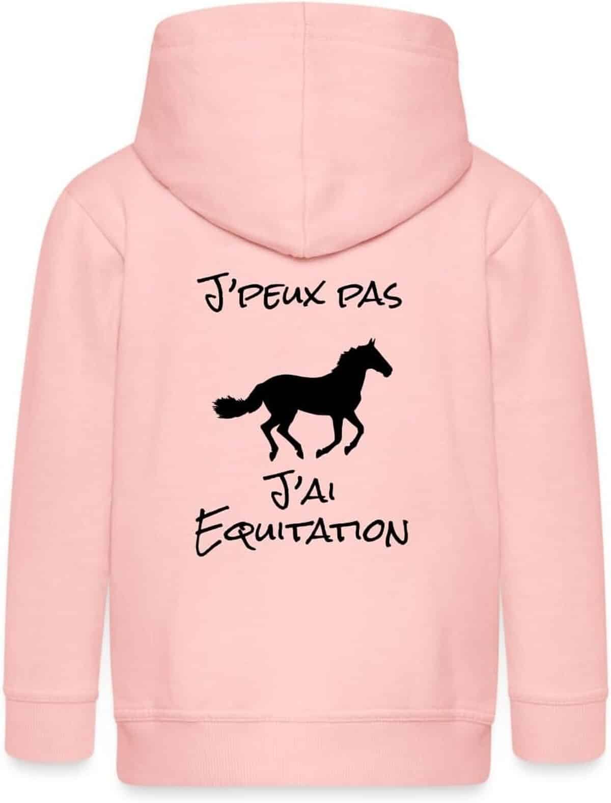 Avis : veste à capuche enfant Spreadshirt équitation