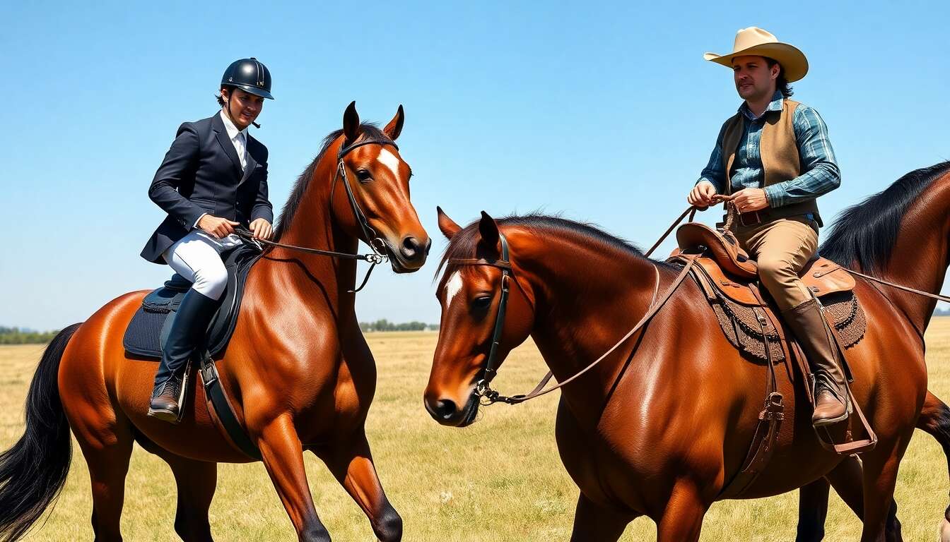 Équitation Classique vs Western : choc des Cultures