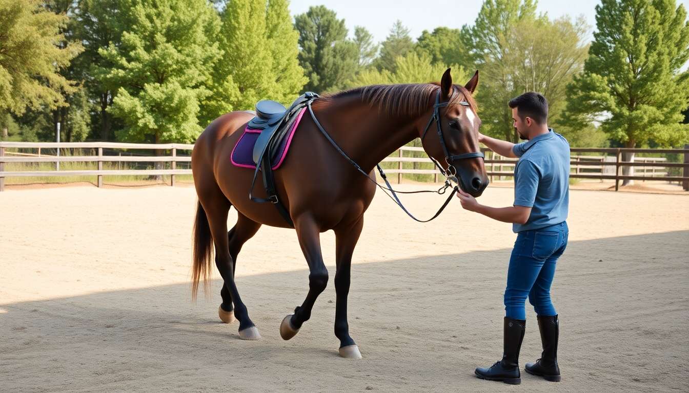 Améliorer l'amplitude du cheval : exercice essentiel