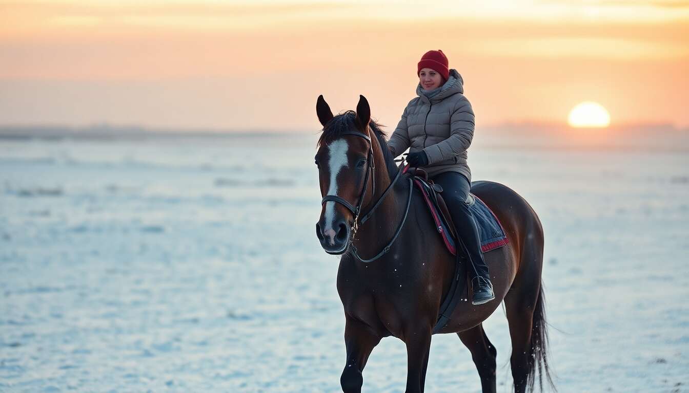 Comment bien travailler son cheval en hiver : précautions essentielles