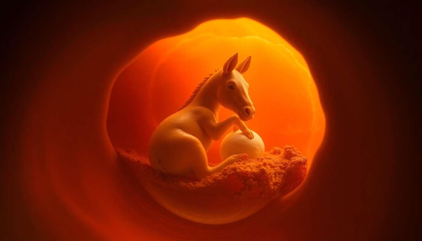Développement du poulain : de l'embryon au foetus in utero