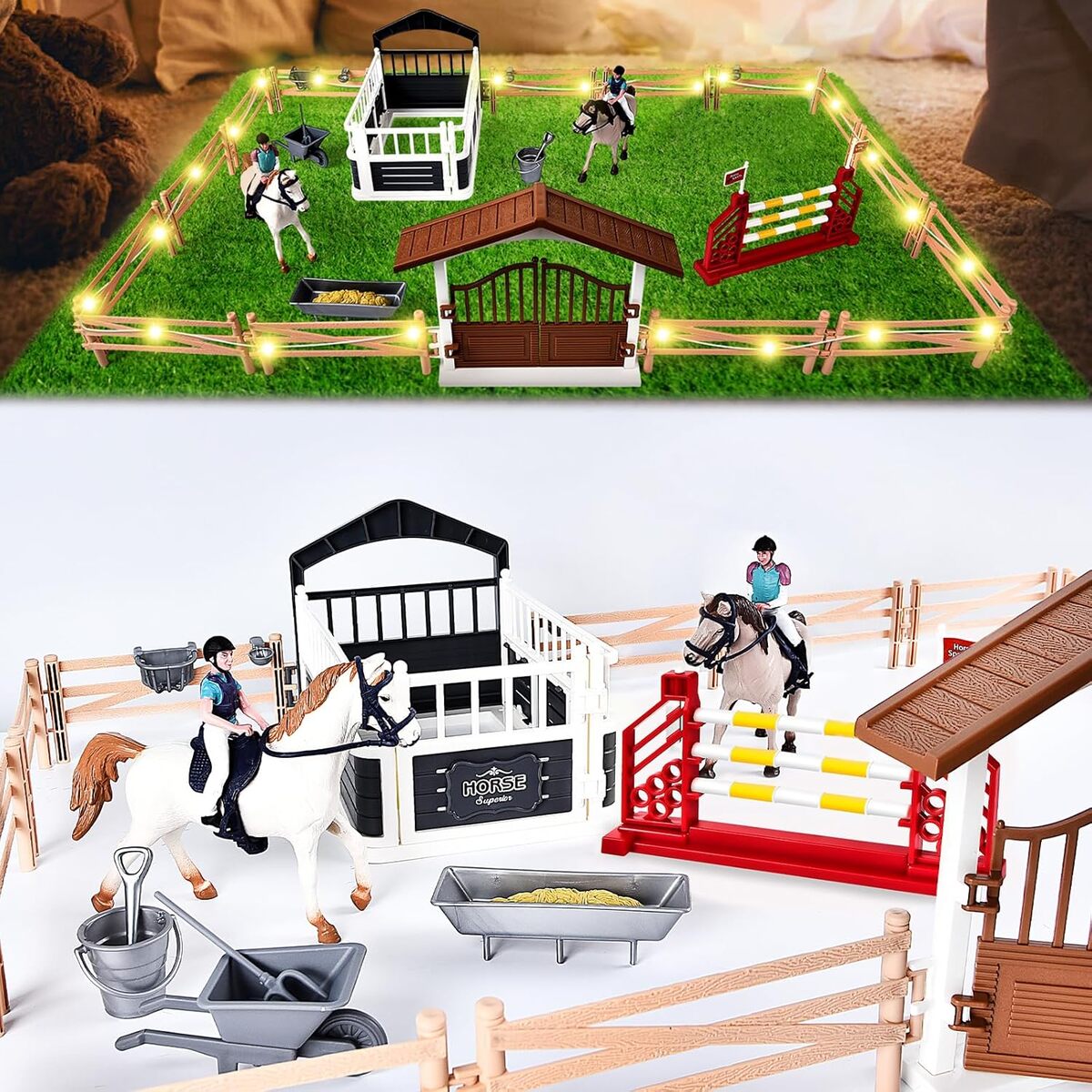 Test du club du cheval Jonrryin : écurie de jouet pour enfants
