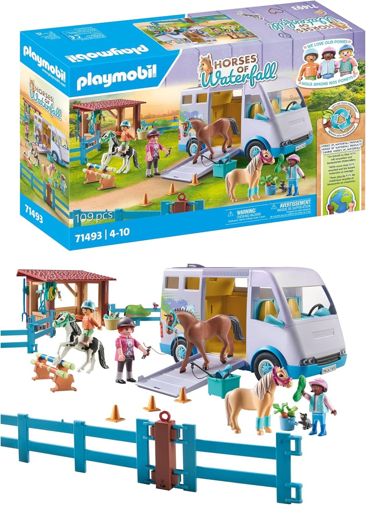 Test du playmobil 71493 : van pour chevaux et poneys durable