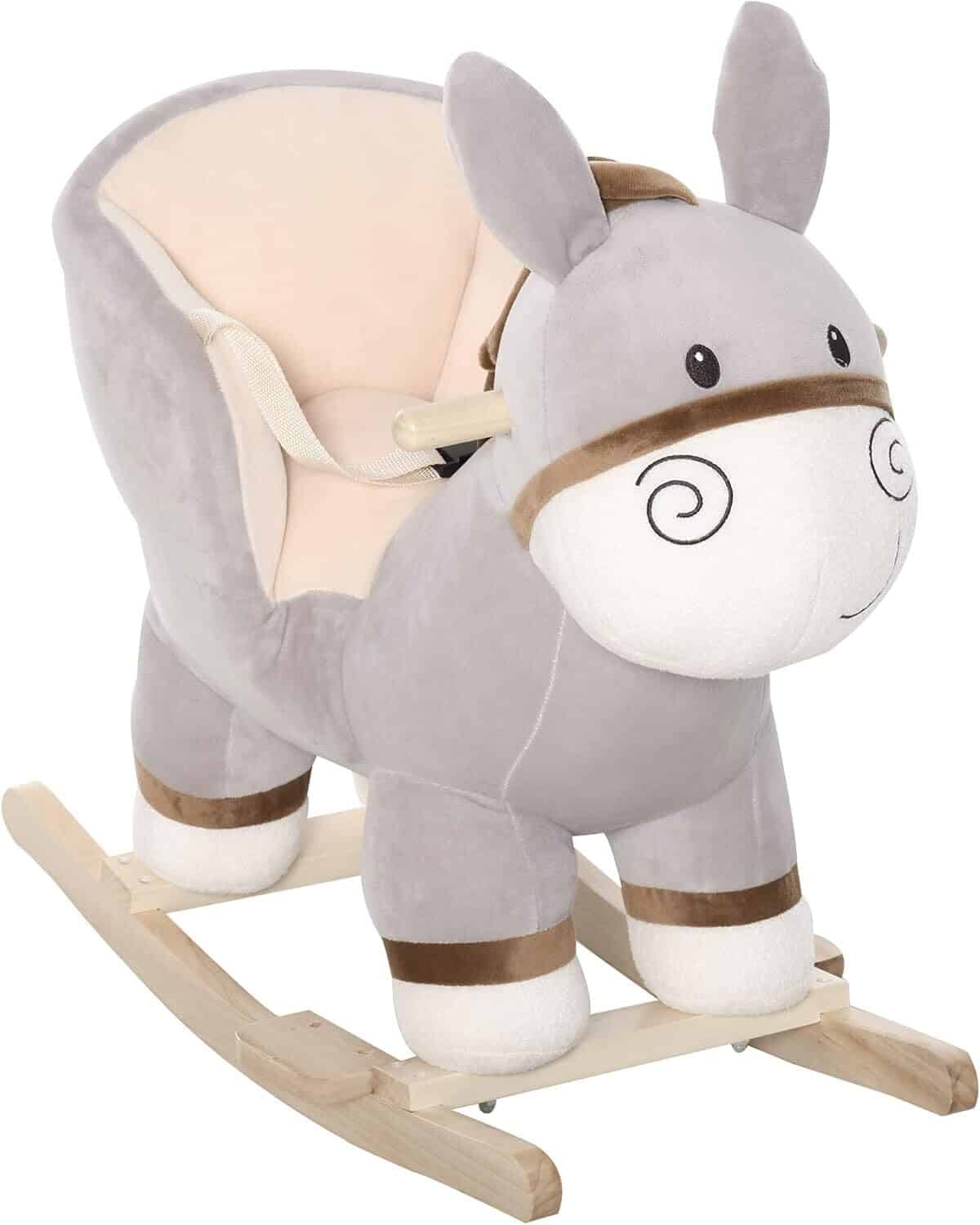 Test : cheval à bascule HOMCOM modèle âne avec musique et selle confort