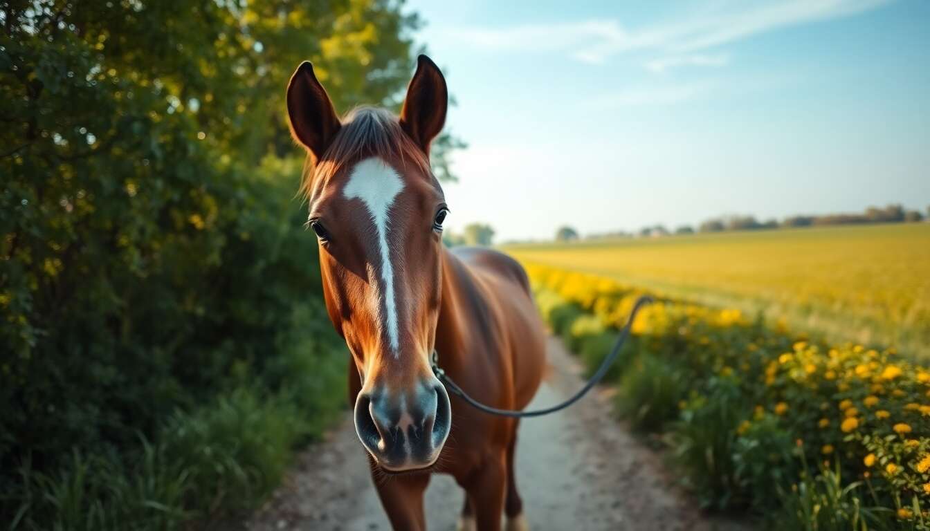 Comment calmer un cheval peureux en balade ?