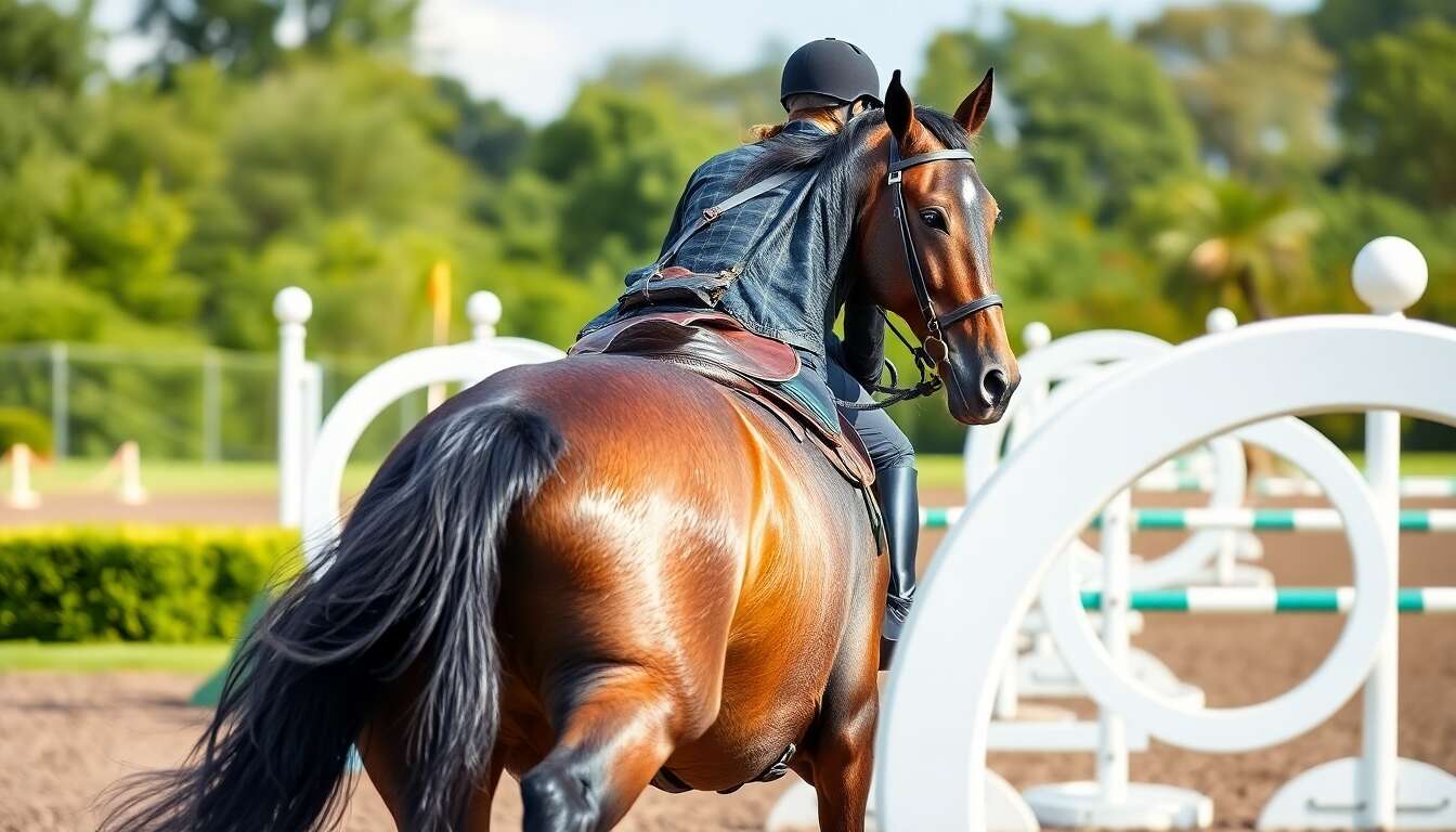 Exercices pour maîtriser les lignes courbes d'obstacles en équitation