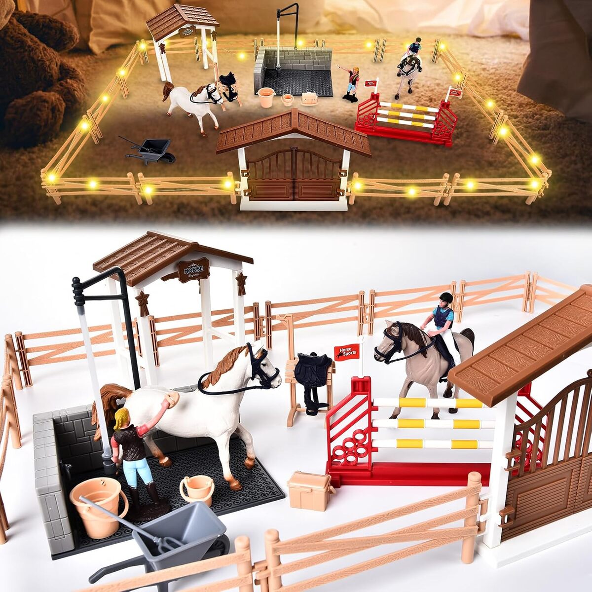 Avis sur le set écurie cheval et figurines Jonrryin avec LED