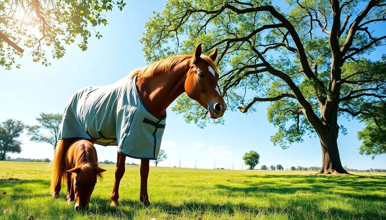 Protéger son cheval des coups de soleil