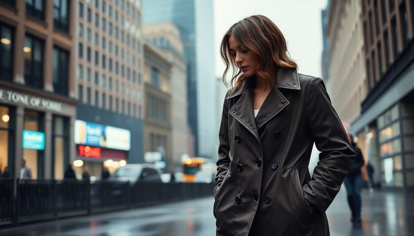 L'imperméable long : élégance et protection contre la pluie