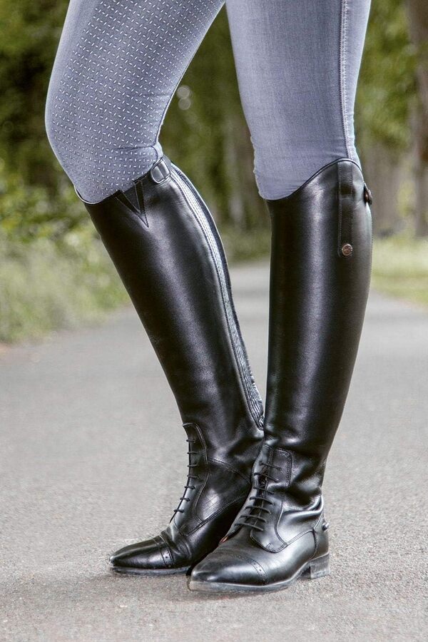 HKM SPORTS EQUIPMENT Reitstiefel Valencia Lederreitstiefel Unisex Standardlänge/-Weite 36–46 Pantalon Homme