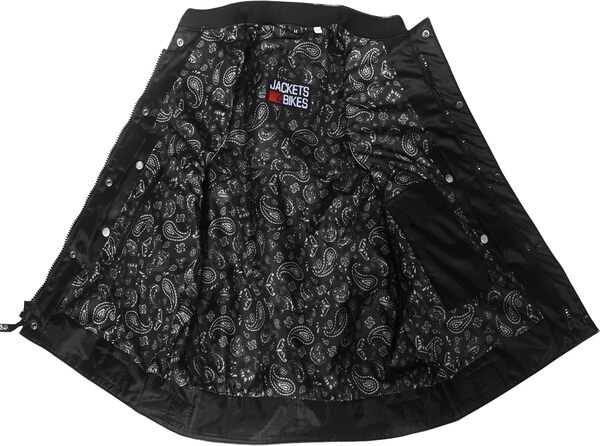 Jackets 4 Bikes Gilet de moto pour homme, cuir de buffle véritable, armure arrière, poches intérieures, gilet d'équitation club