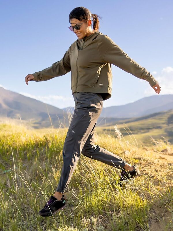 Terry Pantalon de cyclisme en gravier pour femme, coupe décontractée, pour VTT, équitation, randonnée, camping