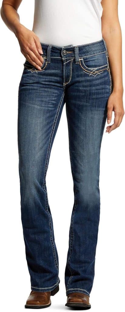 Test du jean Ariat R.e.a.l.  femme bleu festival taille mi-haute 26XL