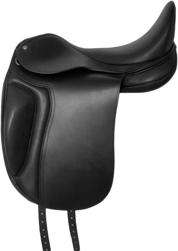 A&M Reitsport Selle de dressage Wembley en cuir avec tête interchangeable, taille : 18,5