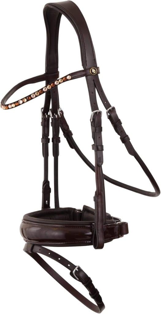 Test du bridon Andover de BR : élégance noir et argenté en taille complète