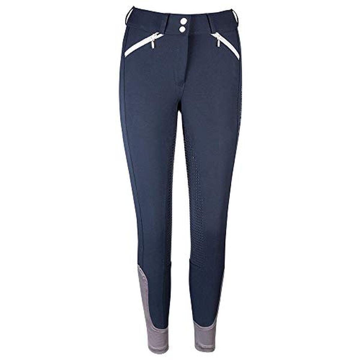 Test du pantalon d'équitation Pfiff Kelsey bleu/gris 48