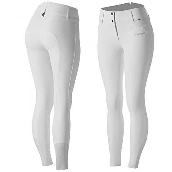 Découvrez notre test du pantalon d'équitation Tiffany B Vertigo avec fond en silicone blanc, idéal pour les passionnés cherchant confort, style et performance en taille 40.