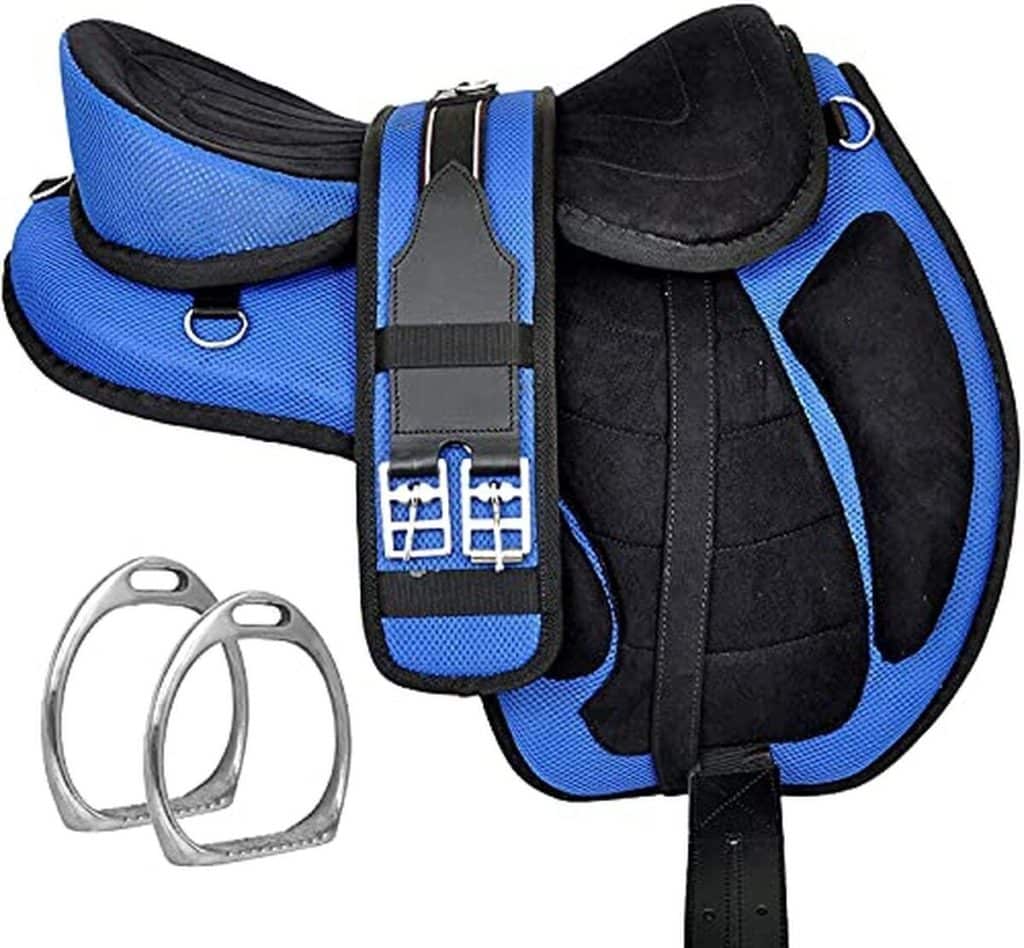 Test : selle Freemax synthétique sans arbre (bleu)