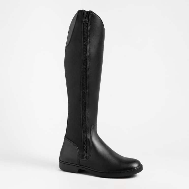 Test des bottes équitation Decathlon 500 synthétique noir